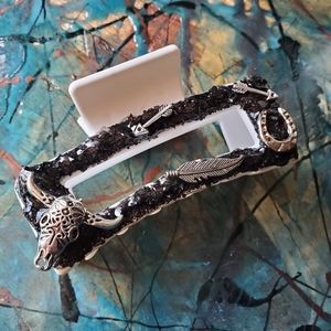 Handmade western hair clip western Stone claw clip rodeo fashion accessories